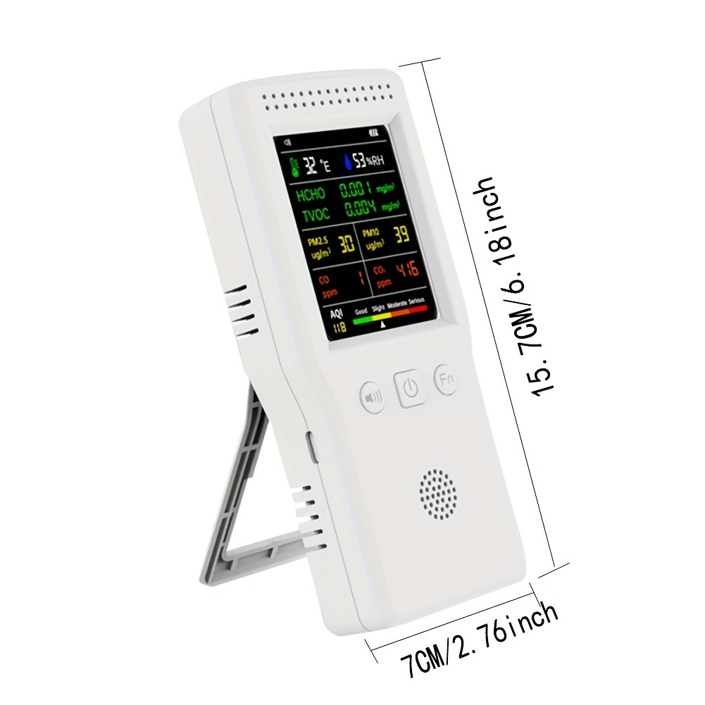 Home Air Quality Monitor, PM2.5/CO2/TVOC/Temperature/Humidity