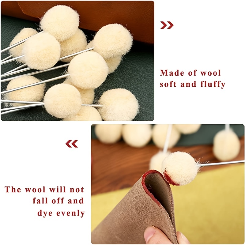 Wool Daubers for Applying Leather Dyes & Stains Wood Stains 