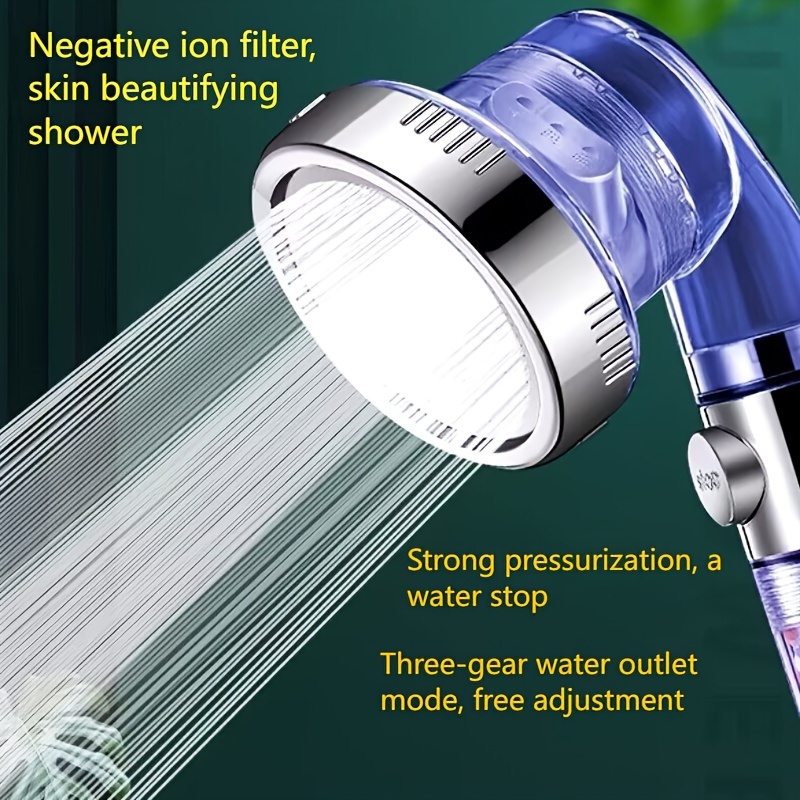 Soffione Doccia A Risparmio Idrico Da 1 Pezzo, Soffione Doccia Con Flusso A  Elica Turbo Ad Alta Pressione, Filtro Doccia Con Ventola Incorporata,  Accessori Per Il Bagno - Temu Italy