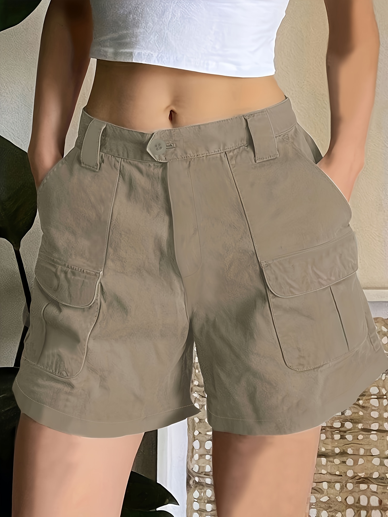 Ladies Denim Short Pant High Waist Cargo Shorts Women Lounge Summer