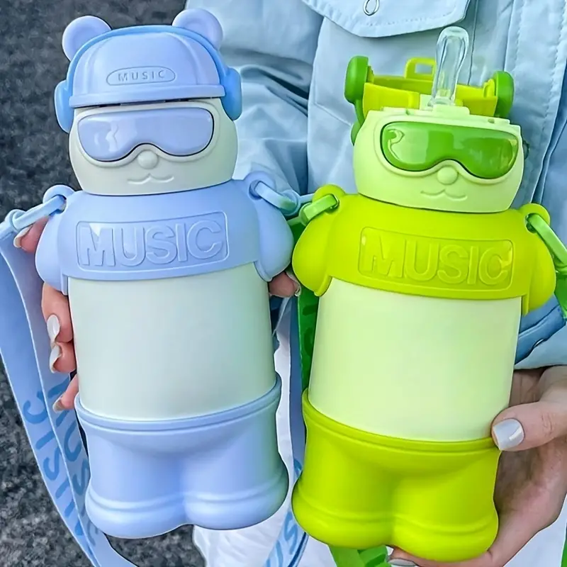 Cute Cartoon Printed Vacuum Insulated Thermal Kids Water Bottle