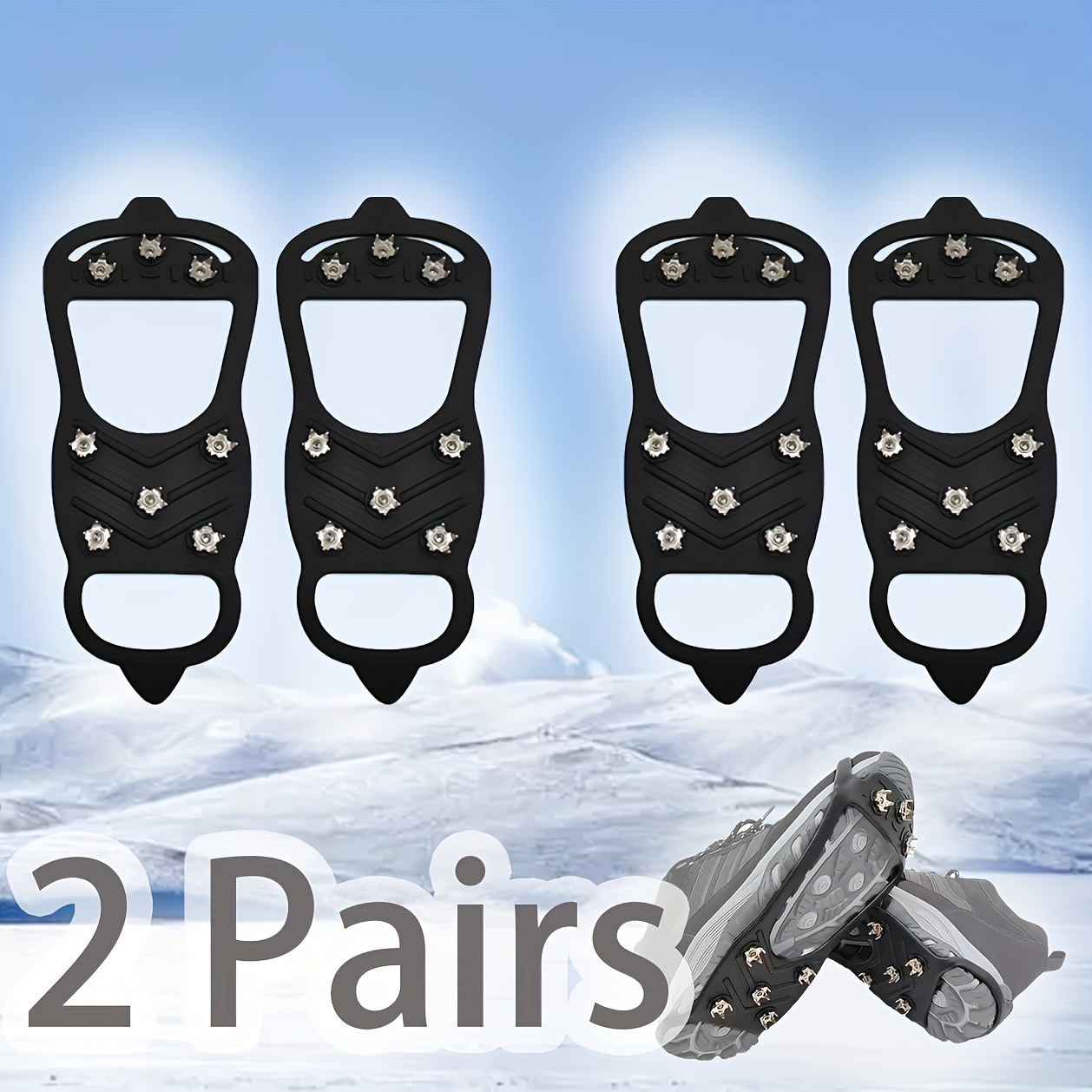 8 tooth Cleats Spikes Crampons Shoes Anti slip Covers For - Temu