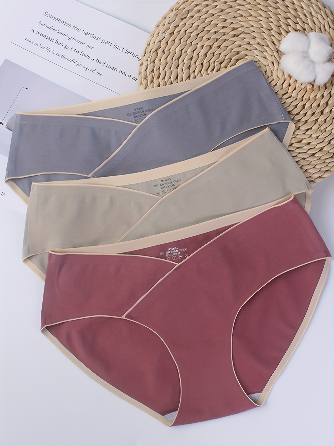 3pcs Pregnant Women's Adjustable High Waist And Belly Support Underwear For  Pregnancy Maternity Panties