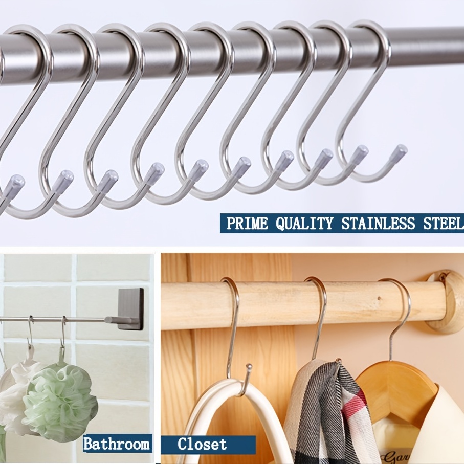 S Shaped Hooks Stainless Steel Metal Hangers Hanging Hooks - Temu