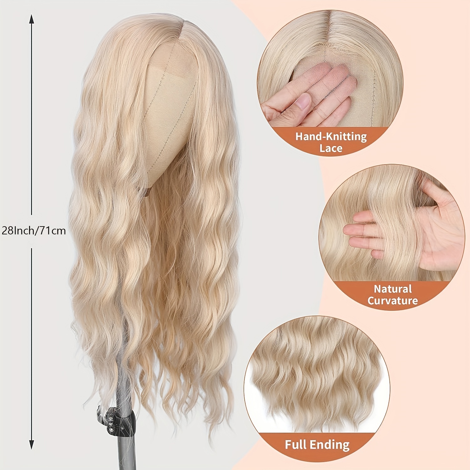 Long thick blonde sale wig