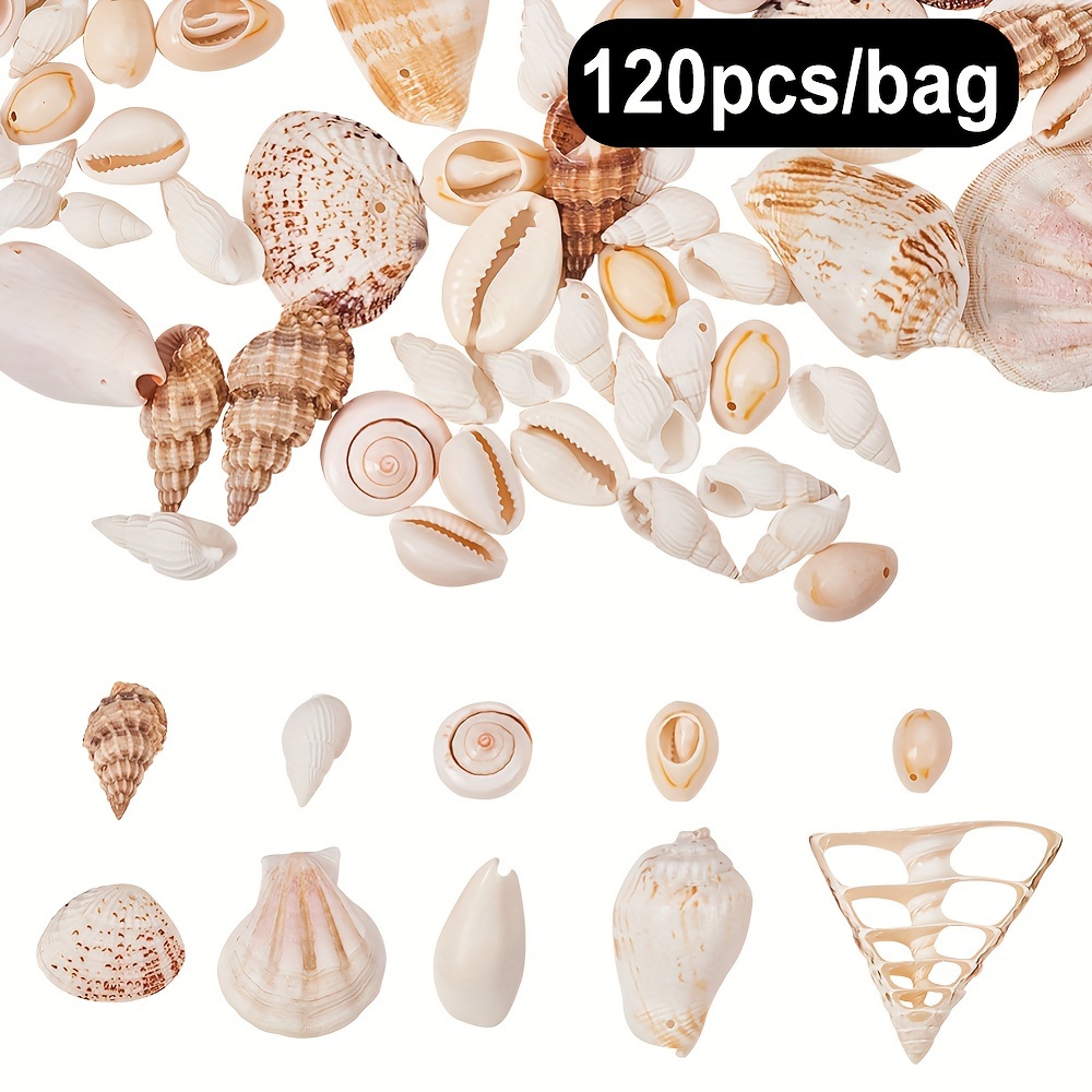 Imitation Pearl Acrylic White Star Shell Conch Heart Beads - Temu