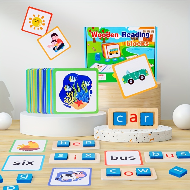 Wooden Short Vowel Reading Letters Sorting Spelling Games - Temu