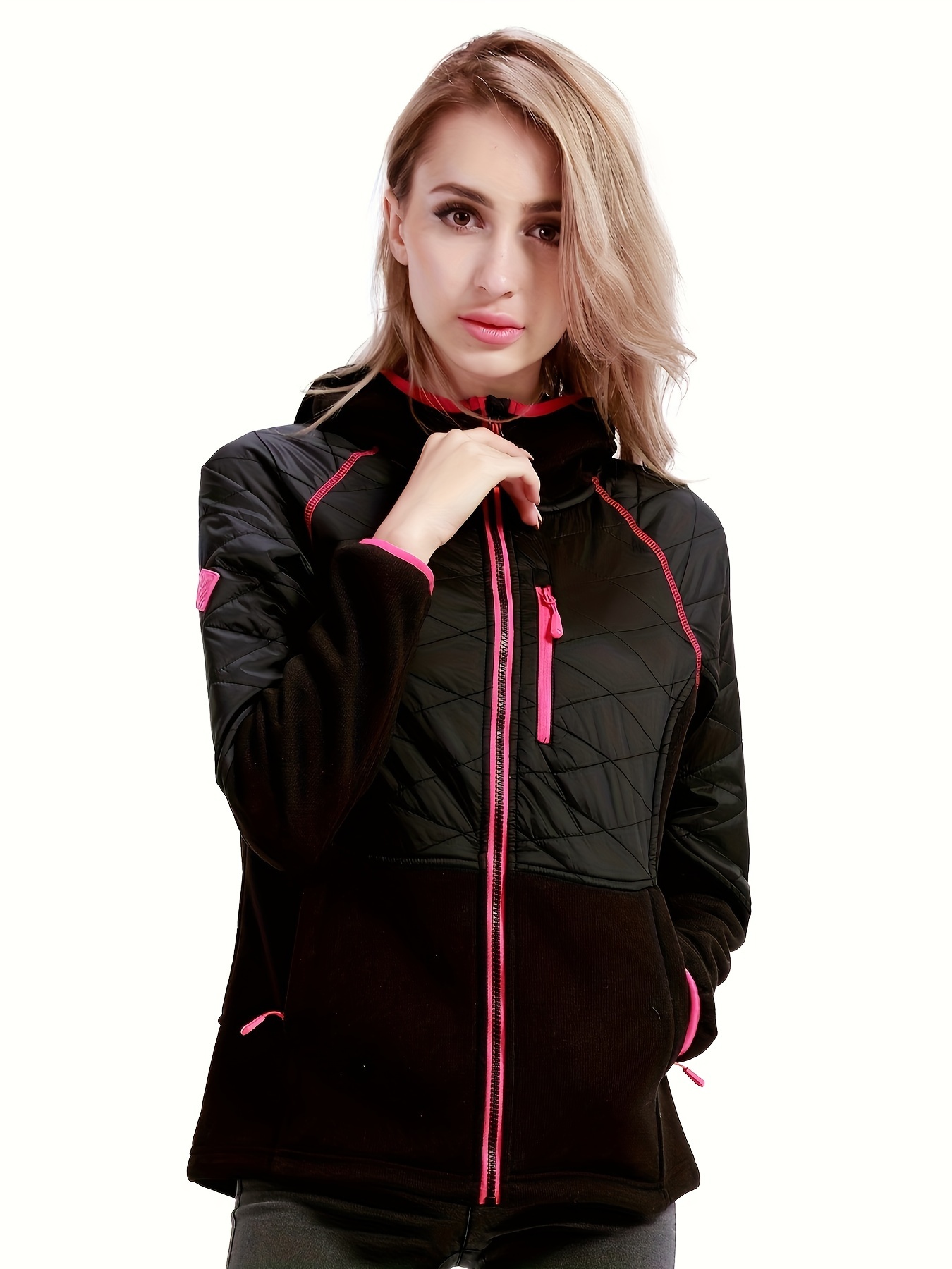 Women's Long Sleeve Full Zip Front Soft Loose Sports Jacket - Temu