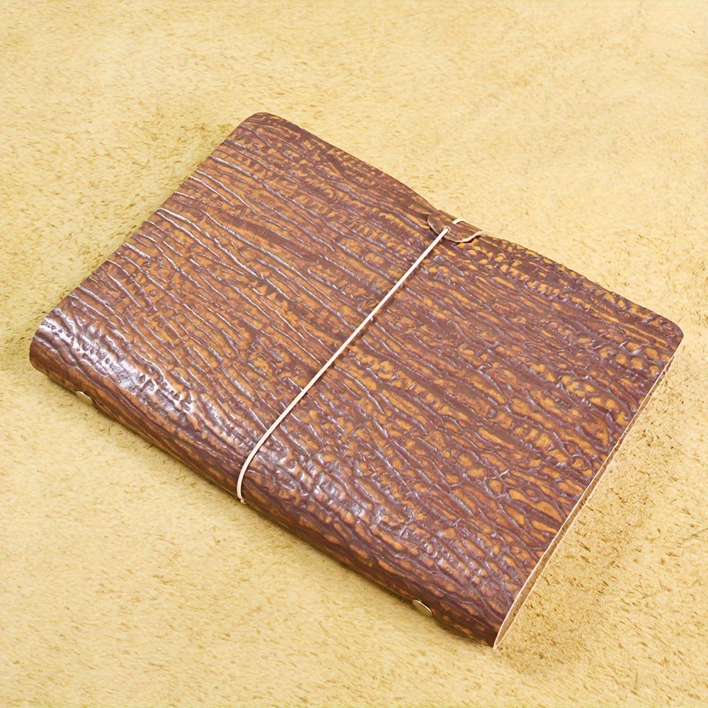 Portable Genuine Leather Notebook Nature Cowhide Note Book - Temu