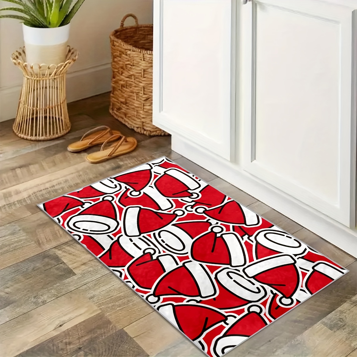 Christmas Kitchen Rugs And Mats Washable Non Skid Washable - Temu