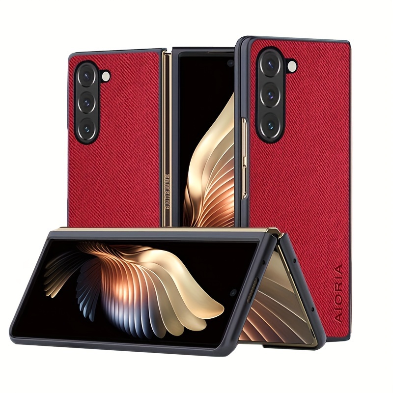 Para Galaxy Z Fold 5 Funda Delgado Premium PU Cuero - Temu Mexico