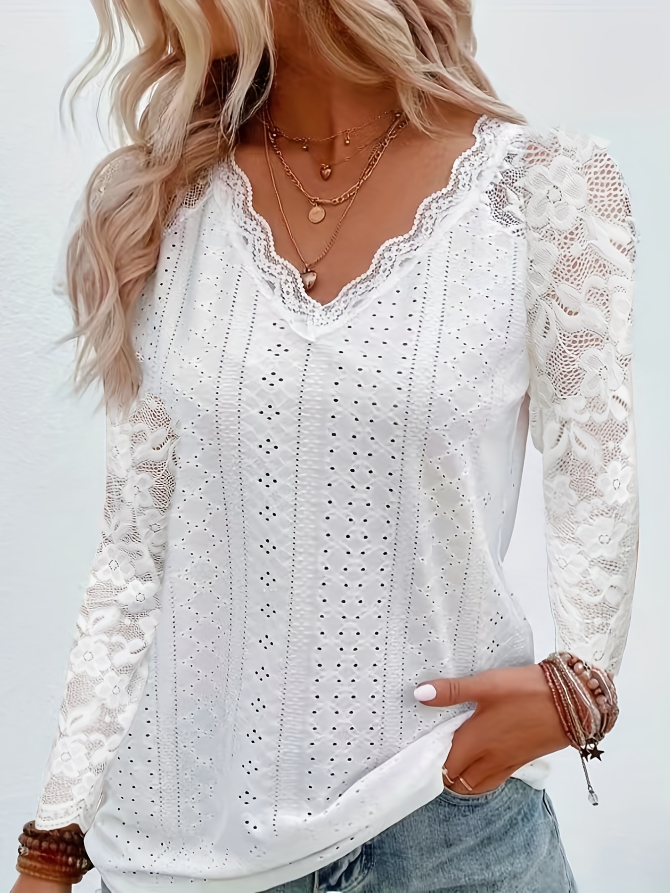 Contrast Lace Backless T shirt Sexy Solid V Neck Short - Temu