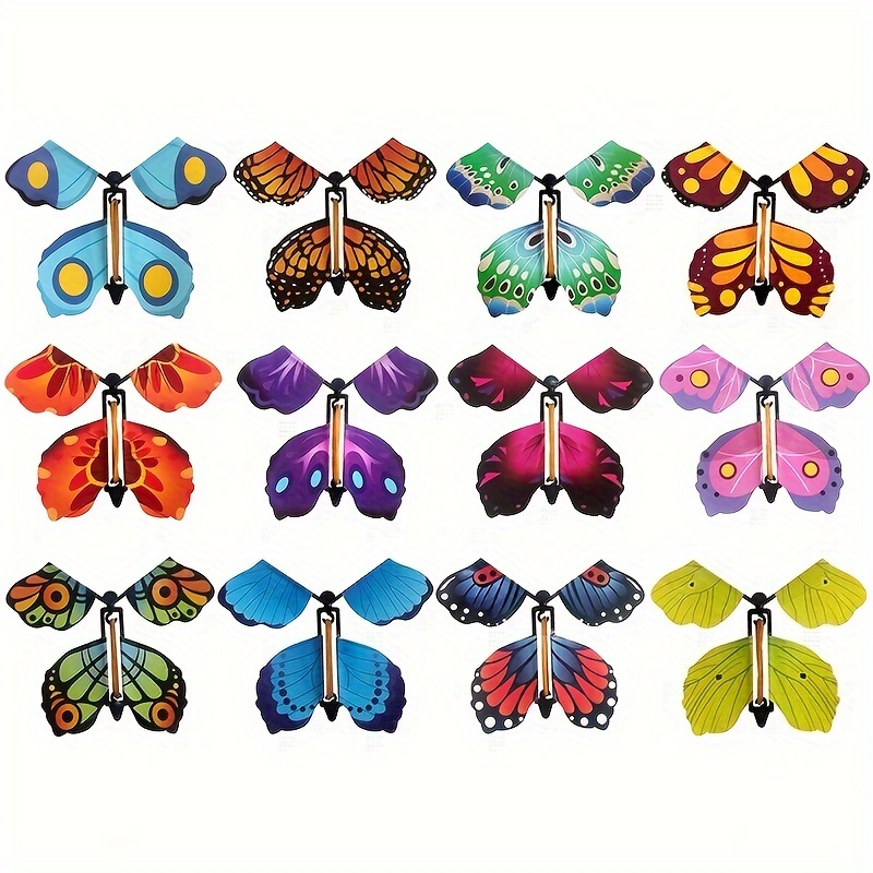 Juguetes mágicos de mariposa voladora para tarjetas, regalos de broma para  niños, gran sorpresa, mariposa colorida en libro, tarjetas de felicitación