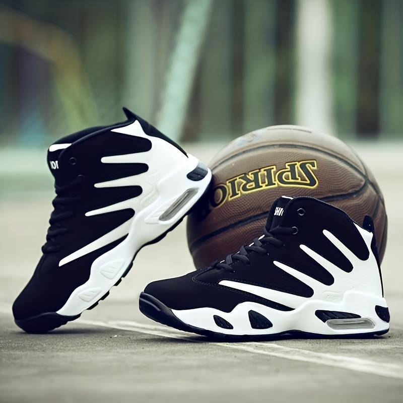 Men's Lace-up Basketball Sneakers - Athletic Shoes - Shock-absorbing - Temu