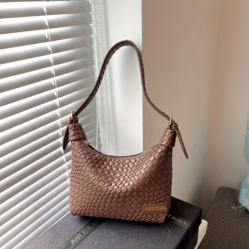 Women's Woven Leather Hobo Bag