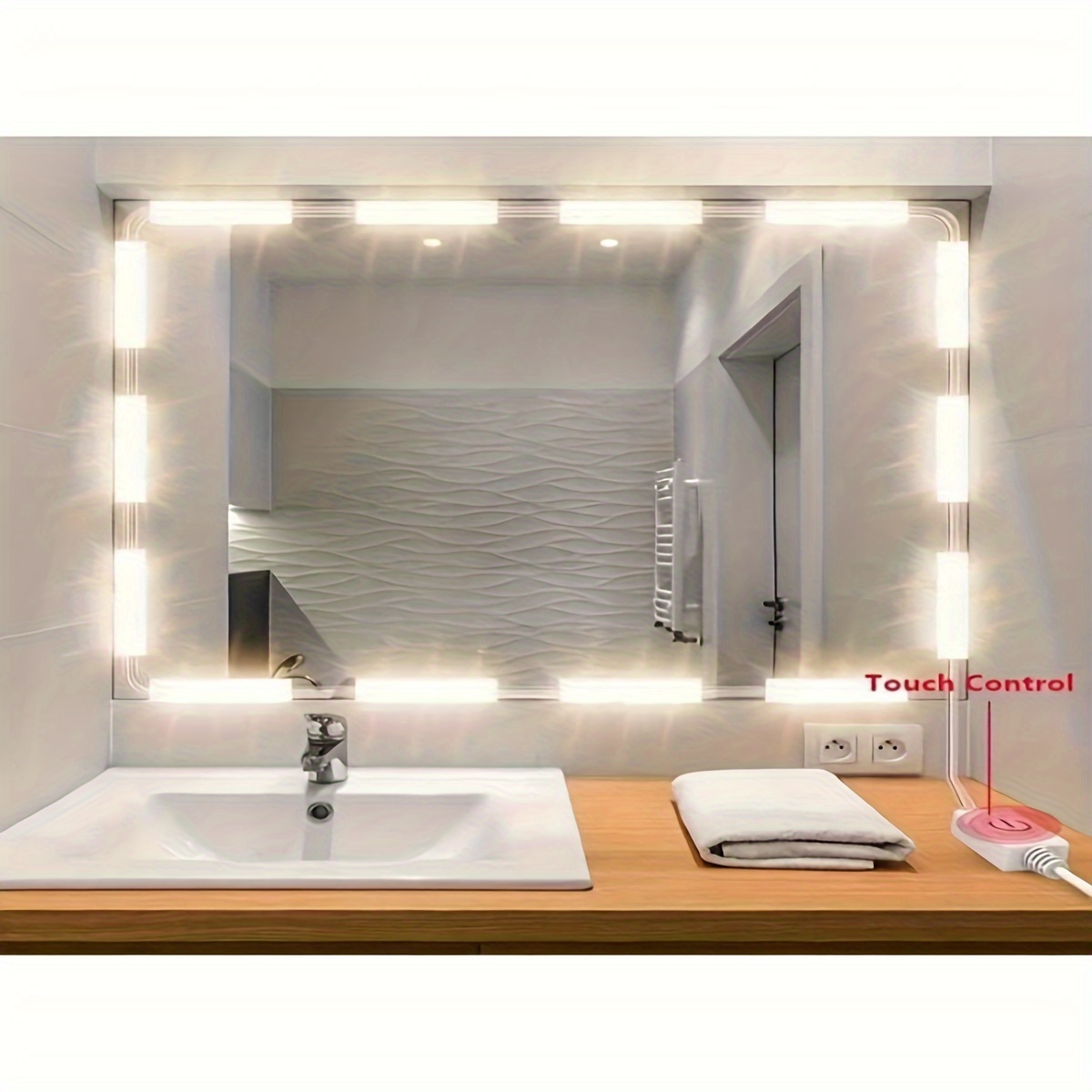 Lampe de maquillage LED pour coiffeuse de salle de bains, ampoule murale  pour miroir cosmétique de vanité