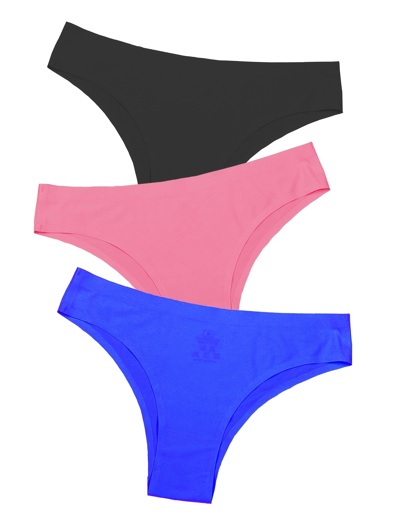 Women's Soft Seamless High-Cut Briefs Panty Smooth Underwear - Black -  CN12F6EGHMV