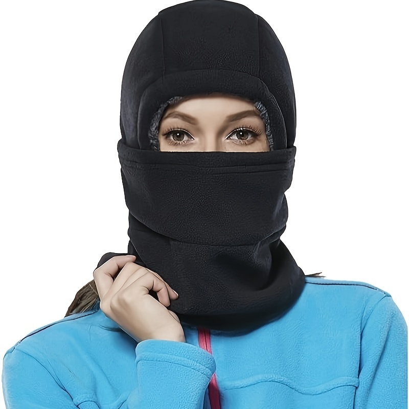 Winter Warm Fleece Ski Mask Solid Color Coldproof Balaclava - Temu