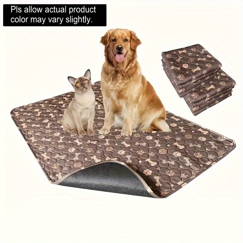Washable And Reusable Pee Pads For Dogs, Bone Pattern Waterproof