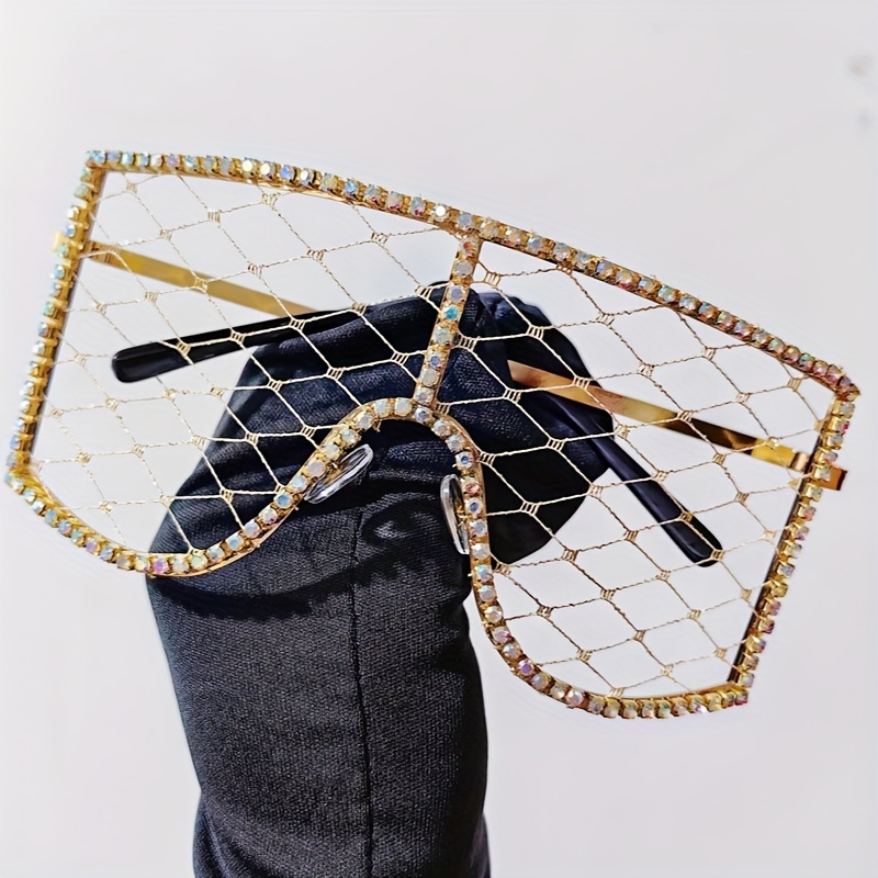 Square Glasses for Women Party Prom Eyewear with Protective Case,  Fashion Accessory