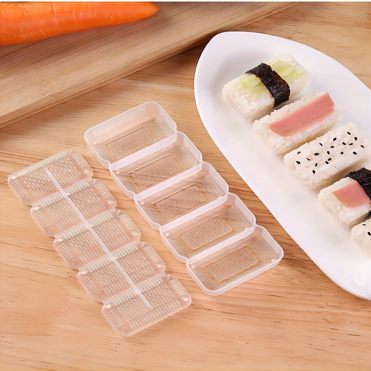 1pc PP Sushi Mold, 5 Grids Rice Ball Sushi Maker For Kitchen