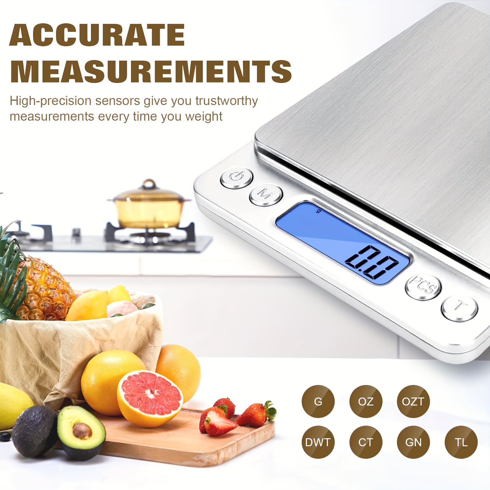 Kitchen Scale, Food Scale, Digital Weighing Scale, Accurate