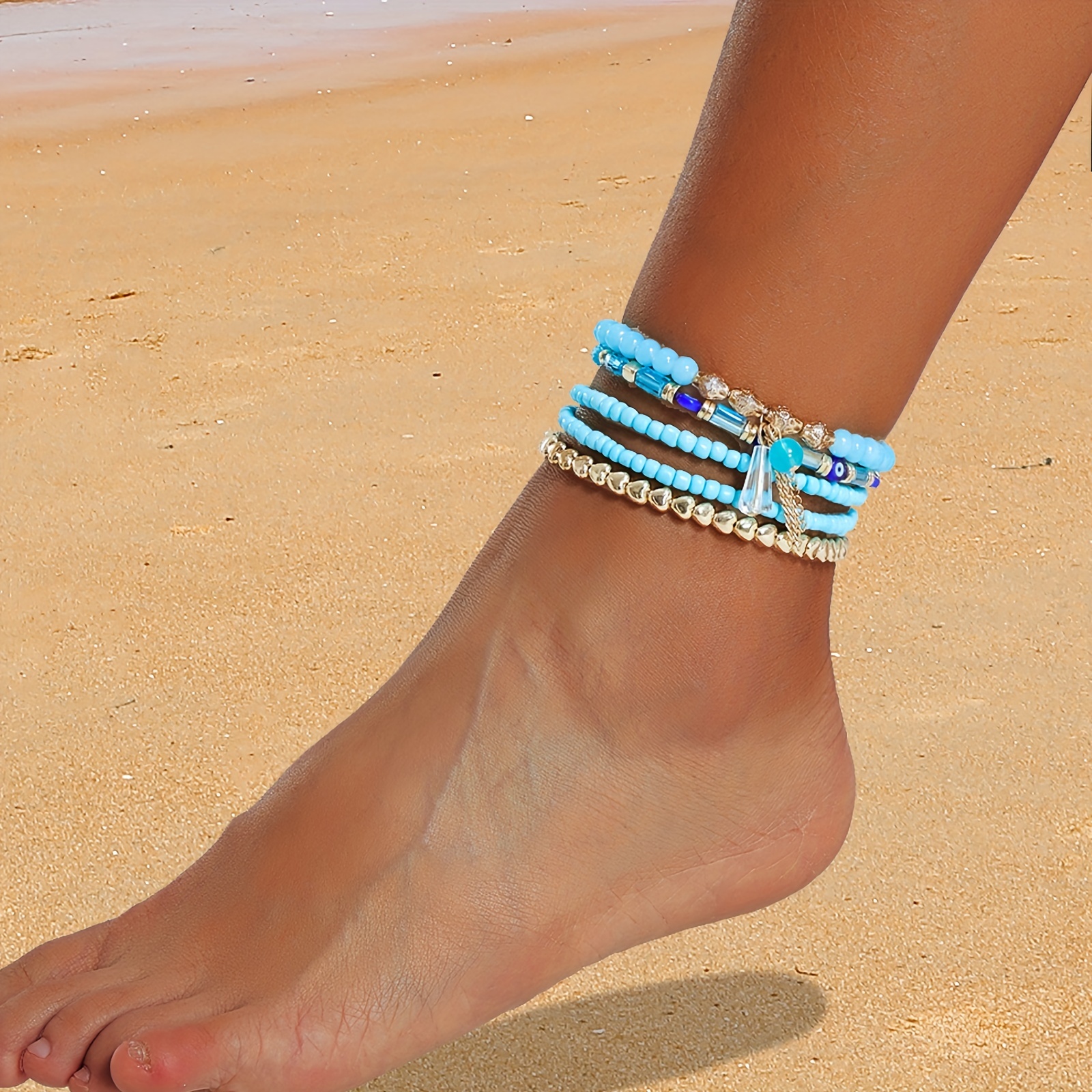 Friendship Bracelet / Anklet Woven Anklet Threaded Bracelet Surfer Jewelry  String Ankle Bracelet Unisex Anklet Everyday Anklet 