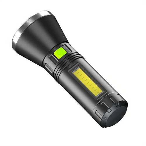 1pc Portable Flashlight, High Power LED Flashlight, Powerful Rechargeable Flashlight
