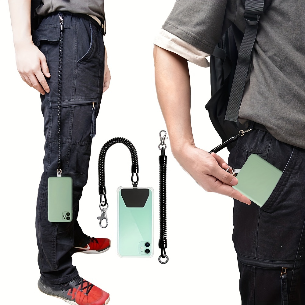 Retractable Phone Tether Anti-Theft Phone Lanyard With Retractable Steel  Cable - Universal Phone Strap With Carabiner Steel Cable Phone Tether