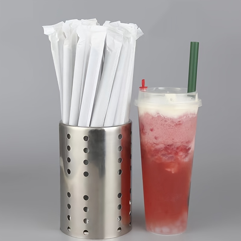 Disposable Thin Straws Individually Wrapped Juice Beverage Milk Tea Coffee  Straws - Temu