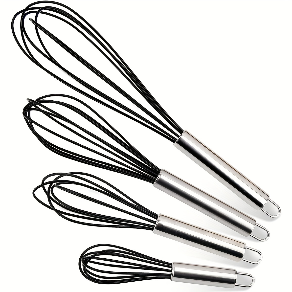 4pcs Egg Beater Stainless Steel Egg Whisk Manual Egg Beater Multifunctional  Egg Whisk For Whisking Blending Beating Frothing Egg Beater For Baking  Kitchen Baking Gadgets 6 8 10 12 - Home & Kitchen - Temu