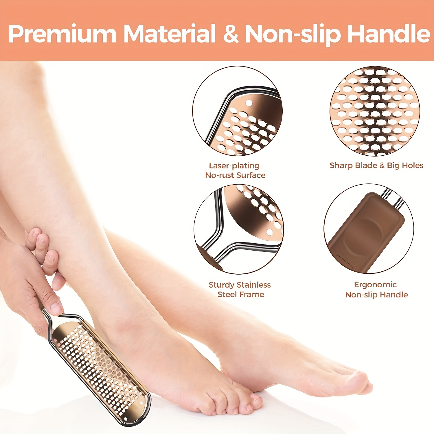 Foot Scraper Pedicure Supplies for Dead Skin Heel File Like Grater