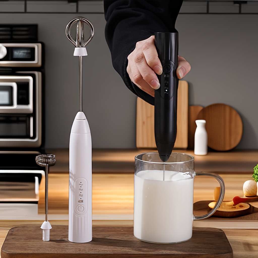 Electric Milk Frother Rechargeable Automatic Coffee - Temu