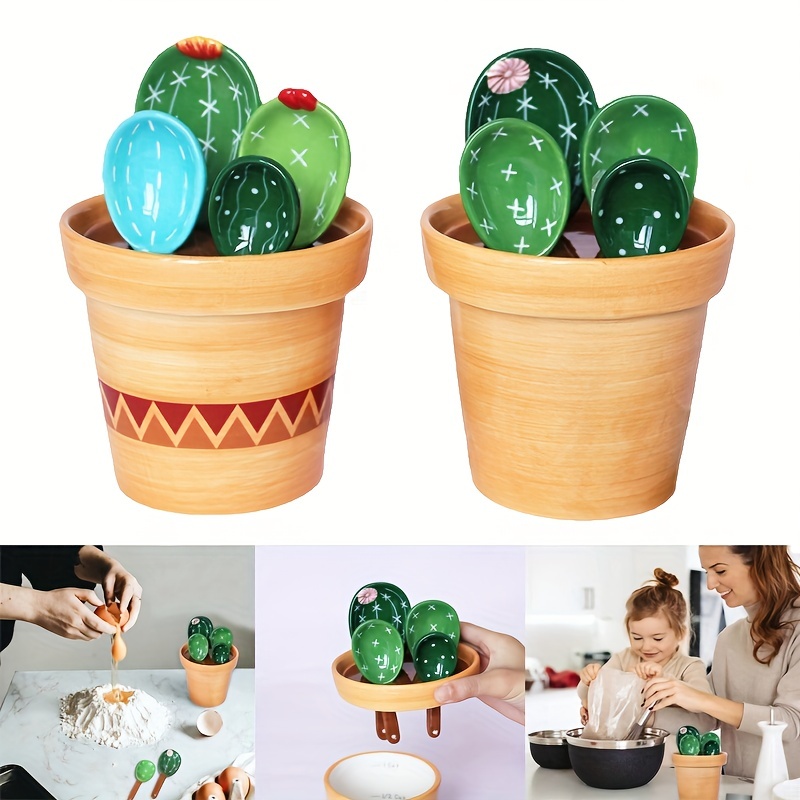 Cactus & Flower pot measuring spoon set