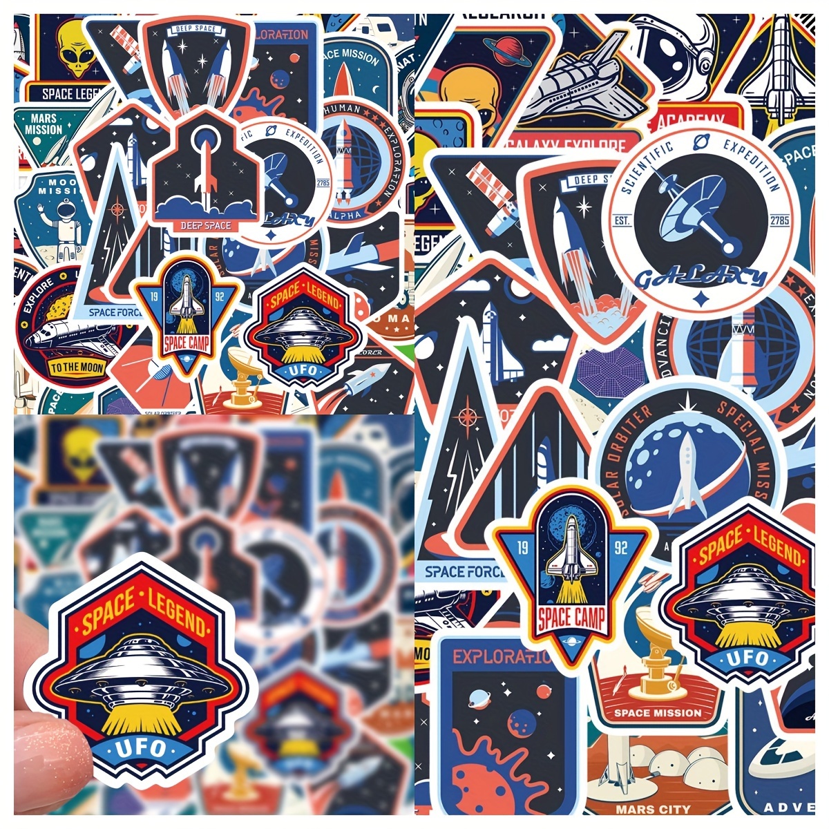 50 Pieza Divertida De Dibujos Animados De La NASA Alien Sticker Pegatinas A  Prueba De Agua Para El Casco Del Coche Taza Calcomanía De Pared