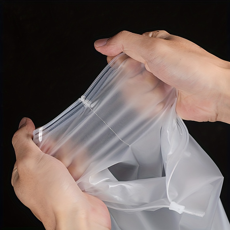 Clear Matte Zip lock Plastic Packing Bags for Clothes Underwear Storage  Reusable