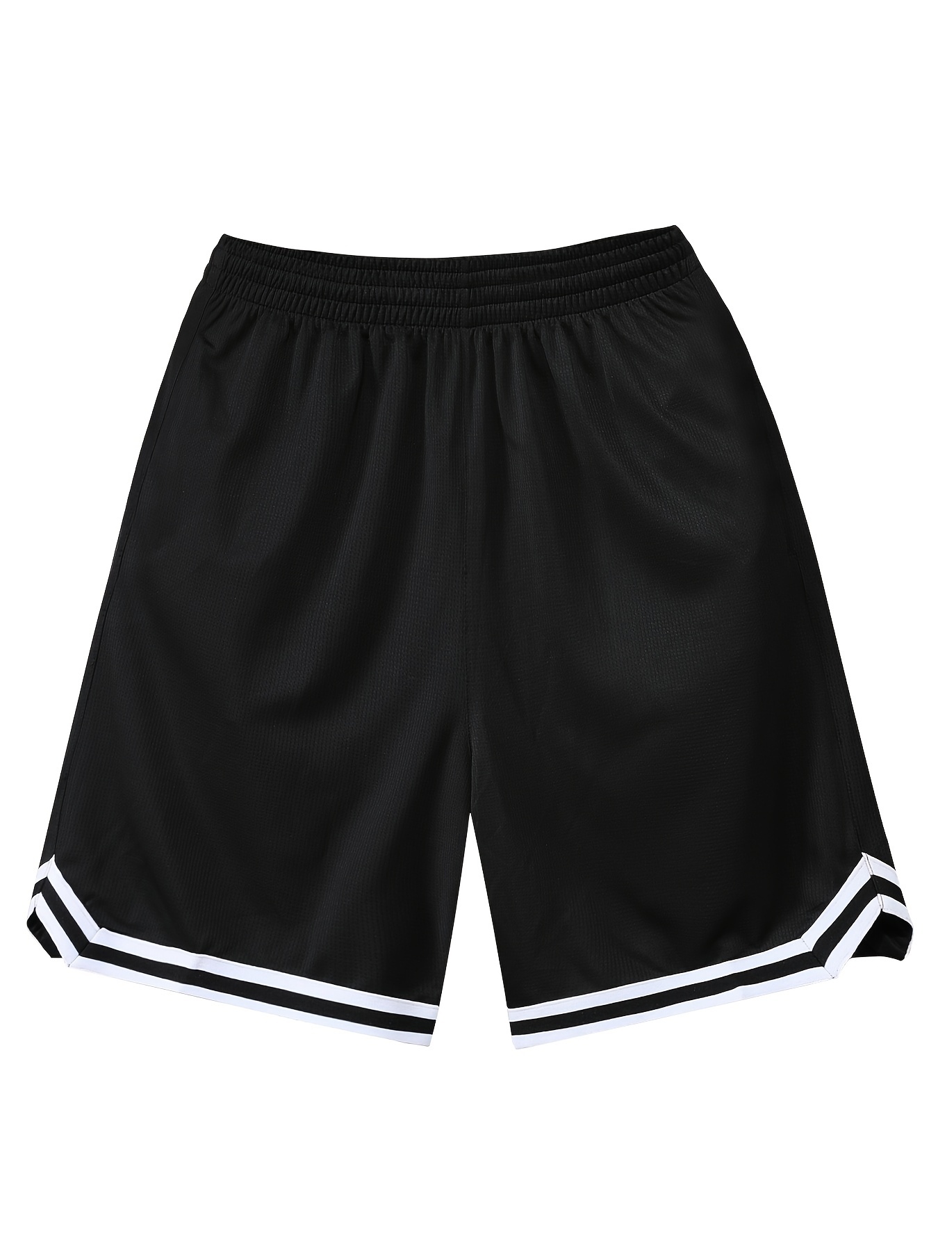 Men's Casual Pockets Striped Cropped Pleated Shorts