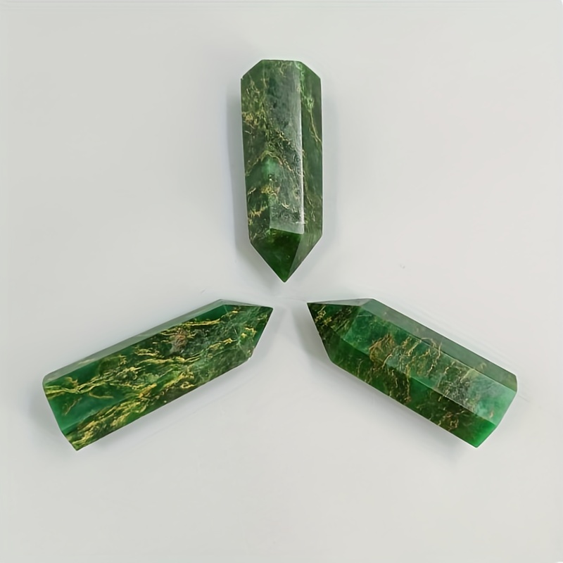 Green Emerald Point Gemstone Crystal Tower Healing Energy Meditation