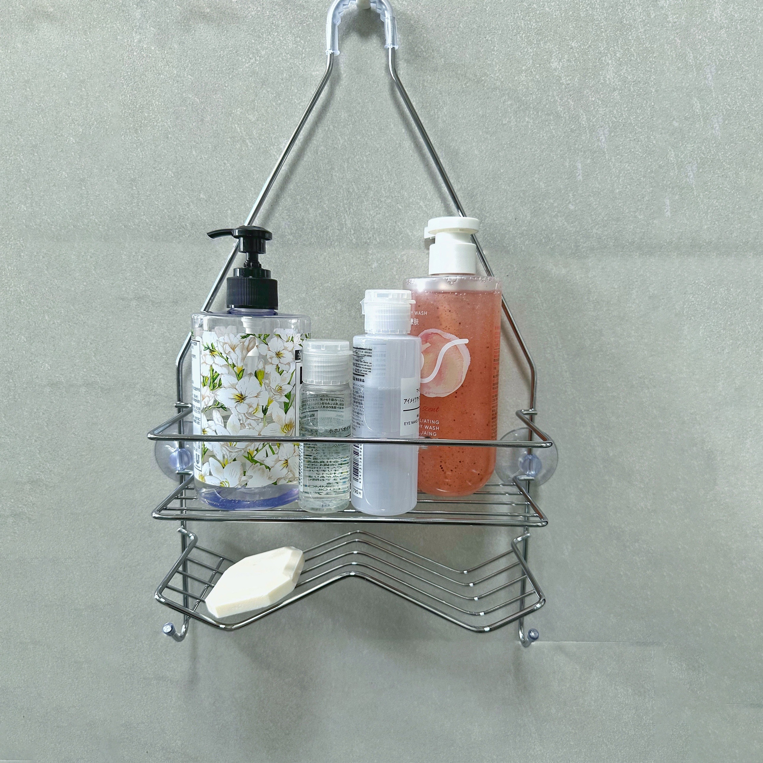 Organizador de ducha estante baño shampoo jabon alambre colgante