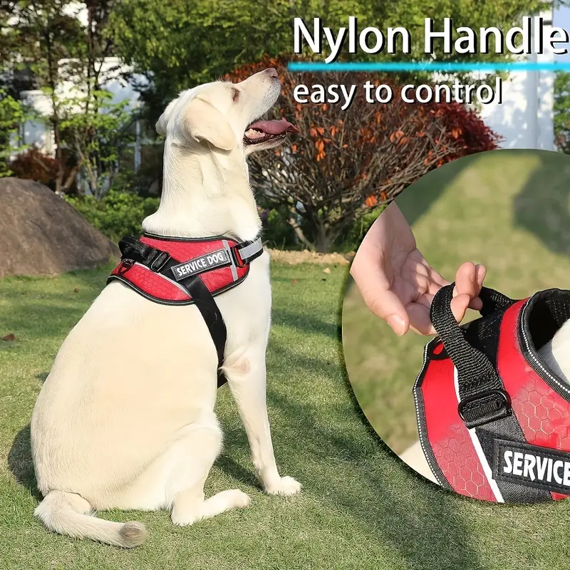 Lightweight Dog Harness with Patches, Nylon Dog Vest