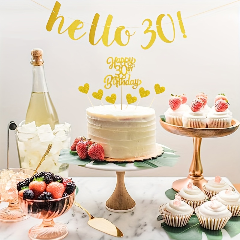 Set, Decorazioni Per Il 30° Compleanno Dorato, Decorazione Per Foto, Layout  Di Sfondo Atmosferico, Decorazione Per Celebrazioni, Decorazione Per La