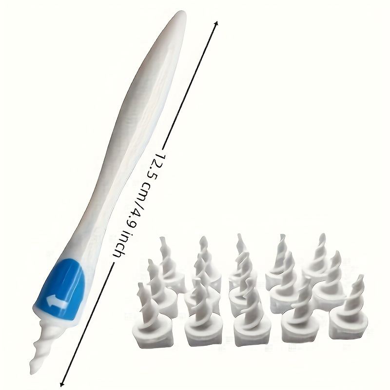 Soft Silicone Ear Wax Remover Tool with 16 Replacement Heads - Easy to Use