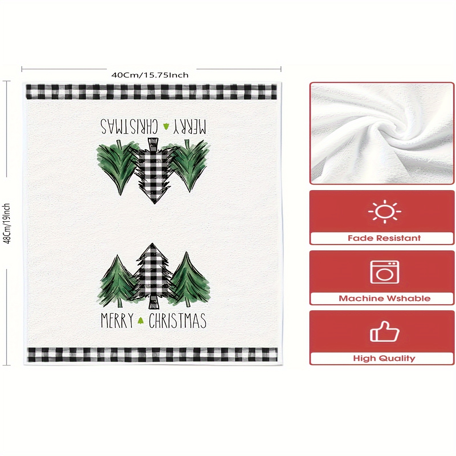 4pcs,Christmas Kitchen Towels Buffalo Check Plaid Dish Towels Winter  Snowflake Truck Hand Towels Farmhouse Tea Towels Christmas Decorations for  Kitchen Xmas Gift