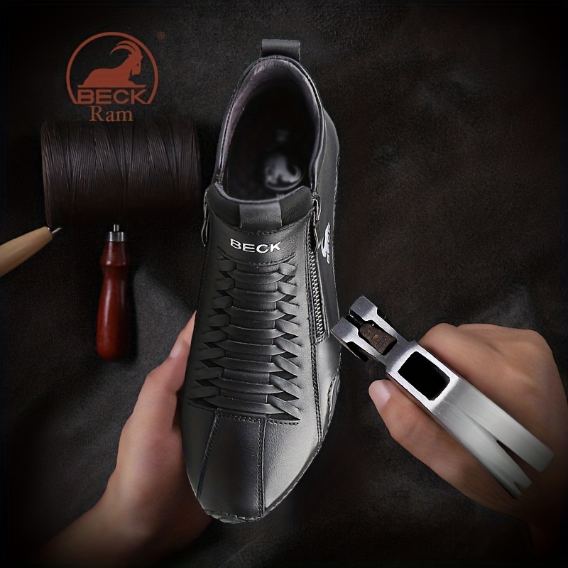 Bottines en cuir pour homme, chaussures montantes, avec fermeture éclair  latérale, style rétro, noires et brunes;extérieur, idéales pour le désert,  à la mode, 785