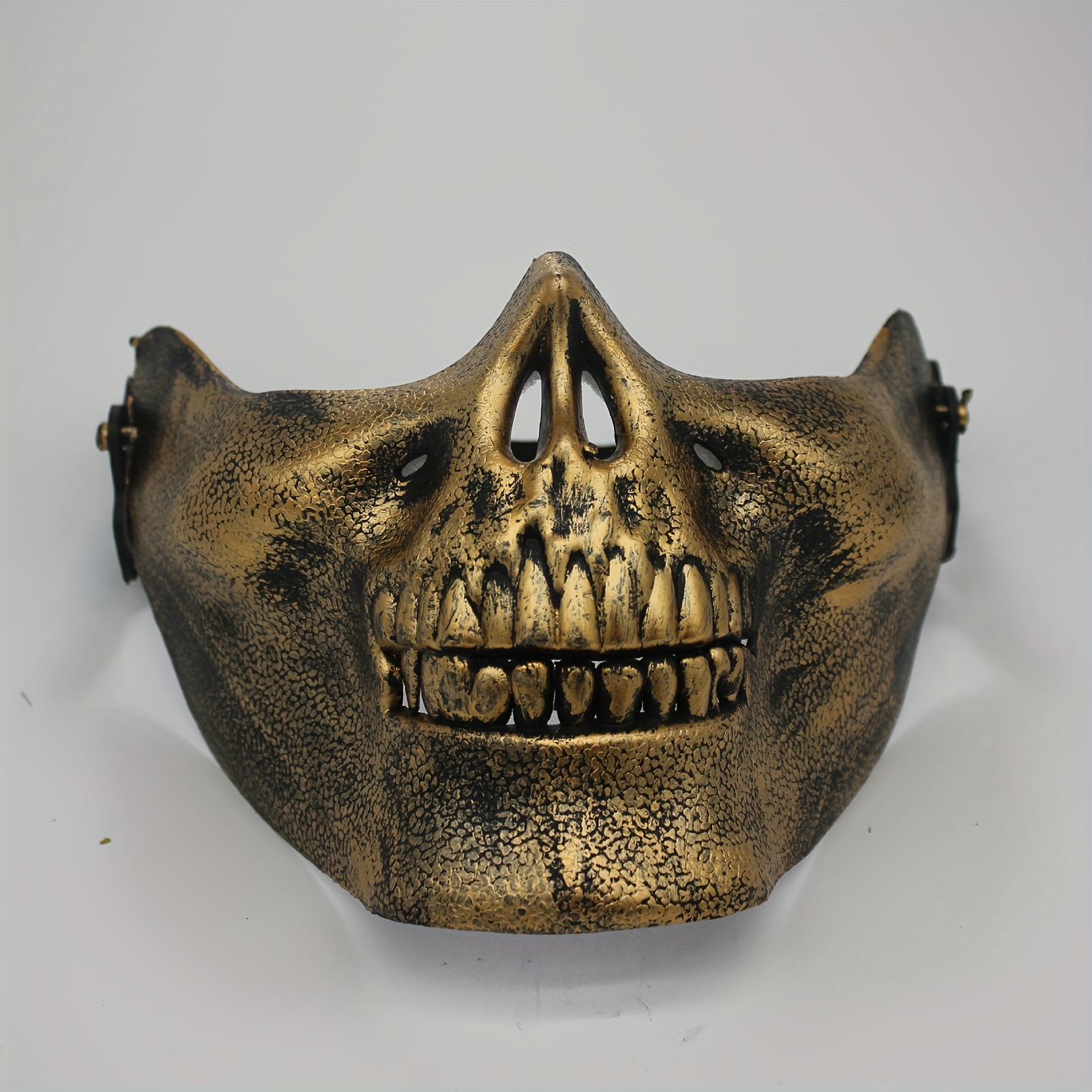 2pcs Punk Style Half Face Skull Mask Halloween Cosplay Costume Props