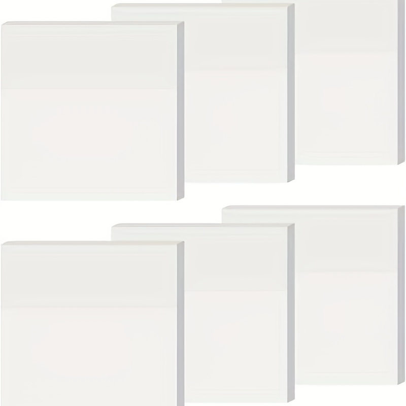 6 Pack White Sticky Notes, 3'' x 3'' Transparent Sticky Notes Set, Clear  Sticky Notes Suitable for Books, Waterproof Self Adhesive Removable Memo  Pads