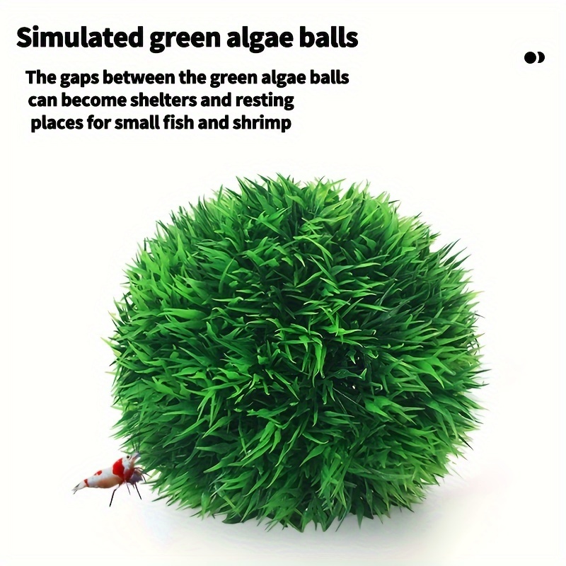 Simulation Aquarium Grass Ball Landscape Green Algae Ball Fish