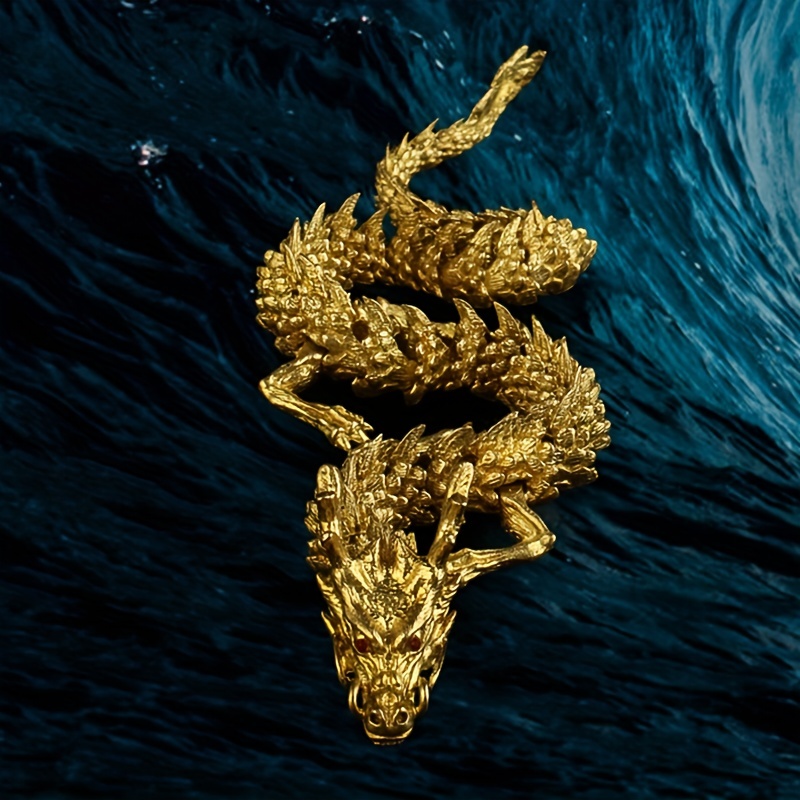 Statue de Dragon doré porte-bonheur, 30CM, douze statues du zodiaque c –  acacuss