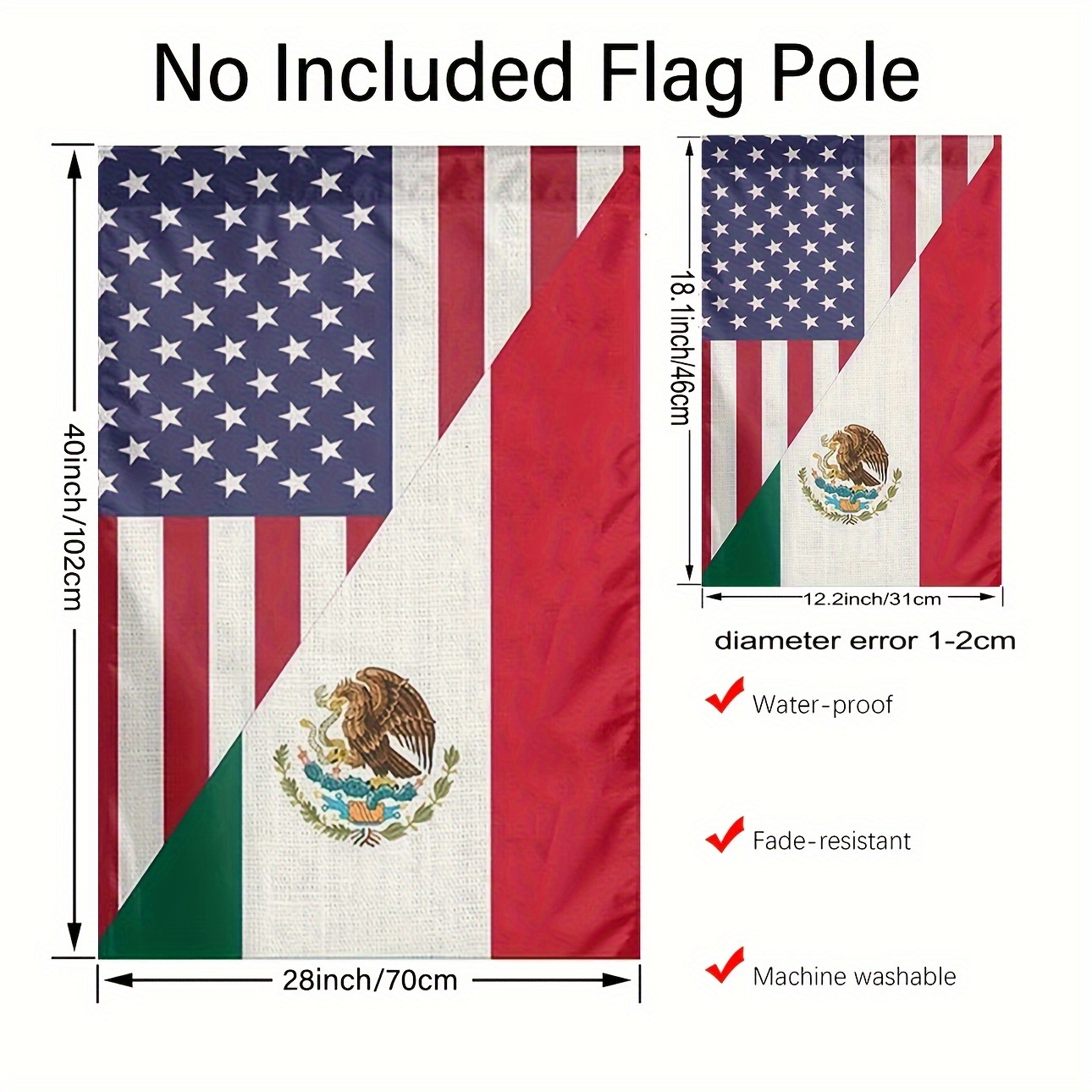  Banderas de México, My Home My Blood Flags, bandera de casa de  30 x 40 pulgadas, decoraciones para el hogar, exterior, decoración  mexicana, banderas de decoración del mes de la herencia