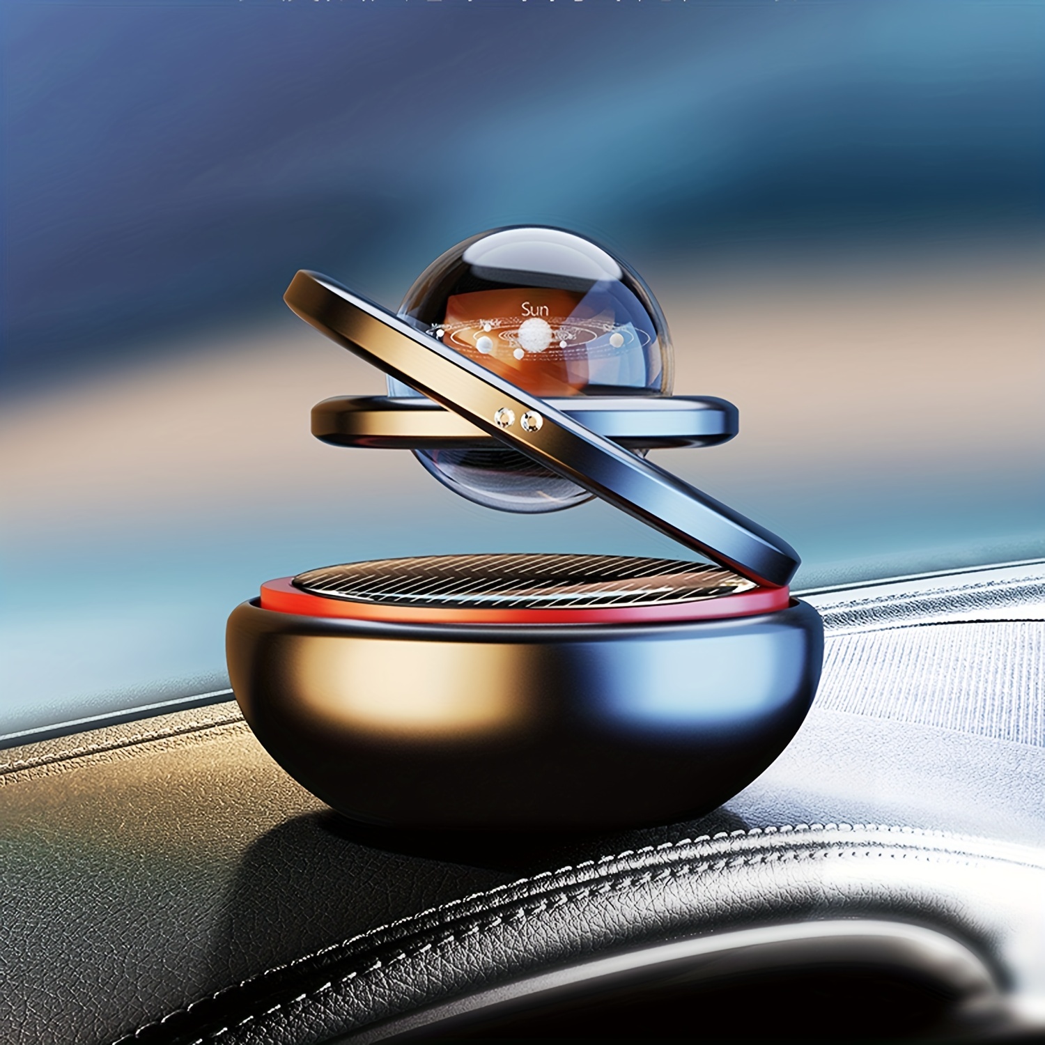 Auto Solar Auto Rotating Fragrance Solid Perfume Automobile - Temu